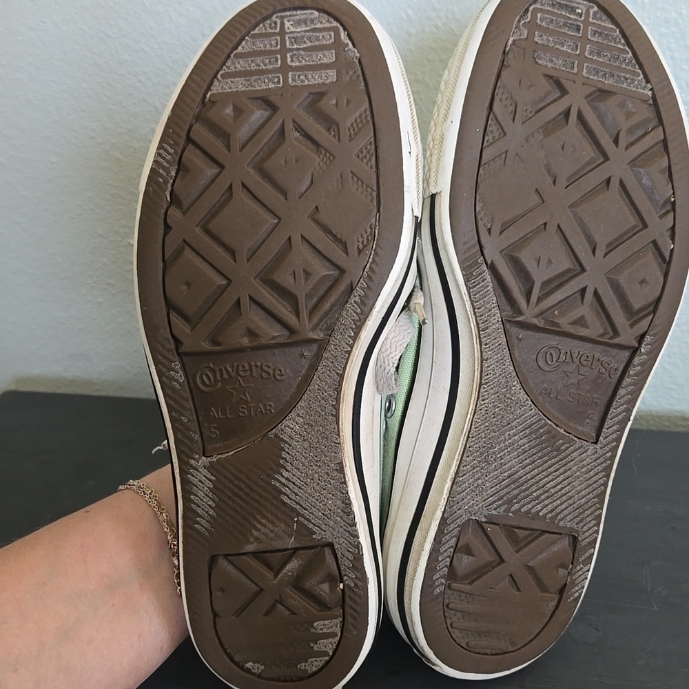 Converse Mint Green Sneakers Size 7 - Picture 7 of 8